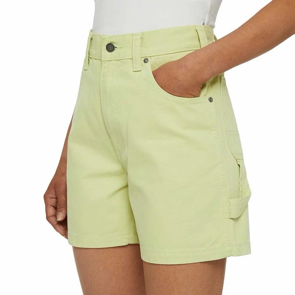 Dickies High Waist Utility Shorts in Light Green